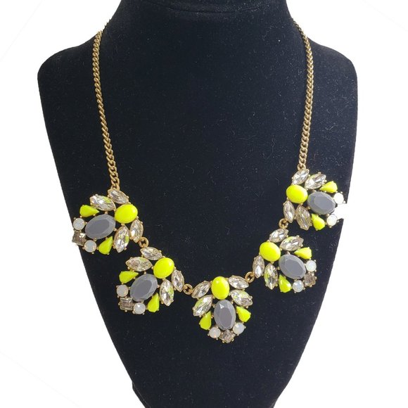 J. Crew Yellow & Gray Statement Necklace - Picture 4 of 8